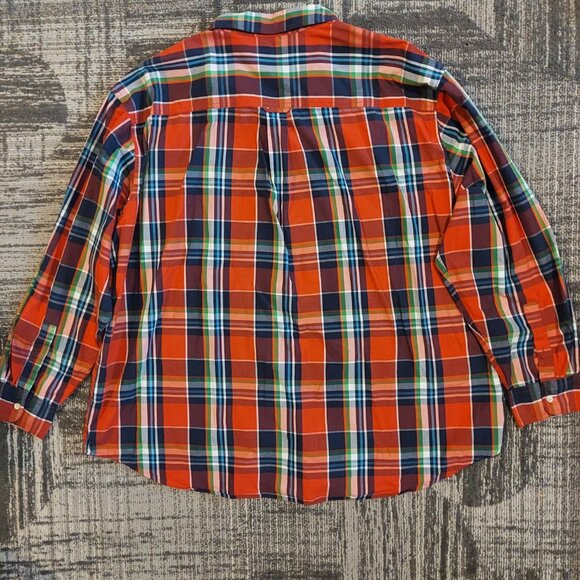 LONG SLEEVE CHAPS EASY CARE RED PLAID - SIZE 3XB - Picture 4 of 5